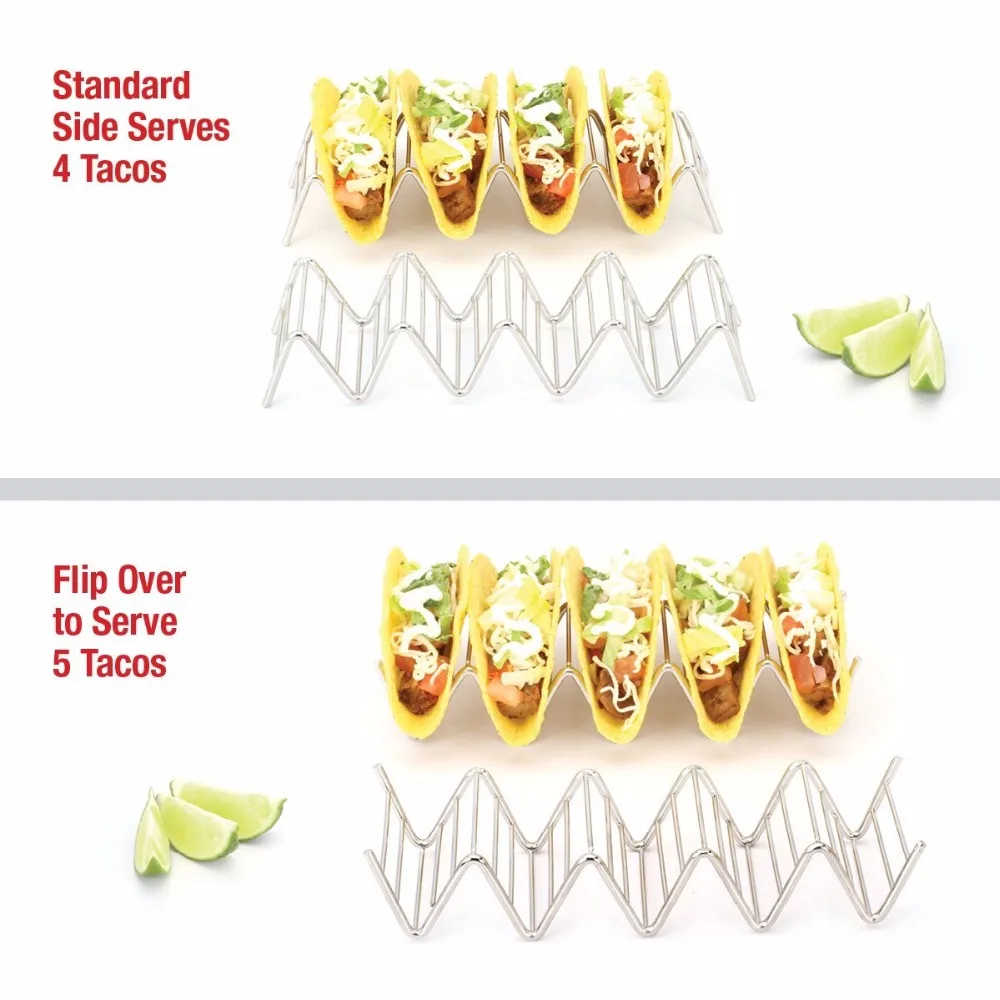2 шт. кухонная подставка из нержавеющей стали Taco мексиканская для еды ракушки