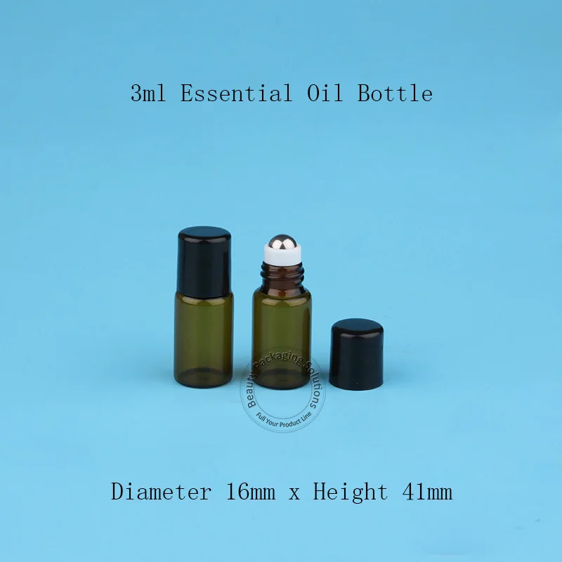 200 шт/партия оптовая продажа пустая стеклянная бутылка эфирного масла 3 мл