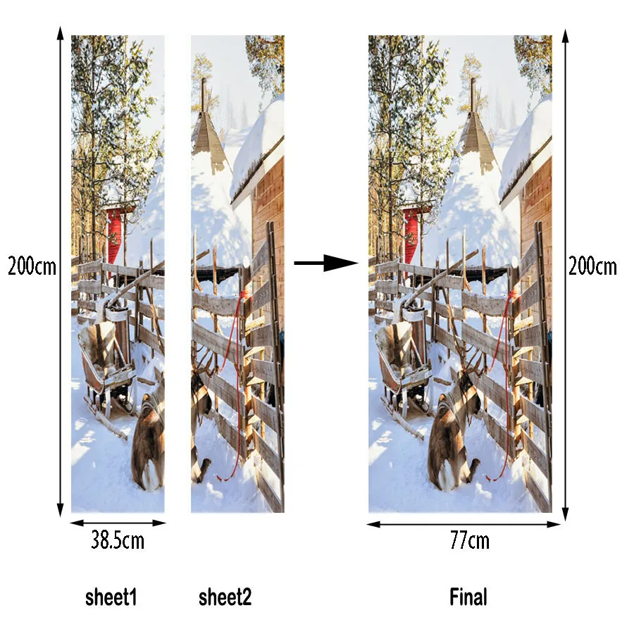 2 листа/шт. настенные наклейки на новогоднюю ёлку и дверь|Наклейки стену| |