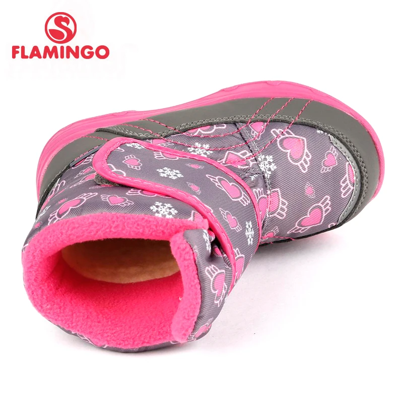 Водонепроницаемые теплые зимние модные ботинки с фламинго шерстяные