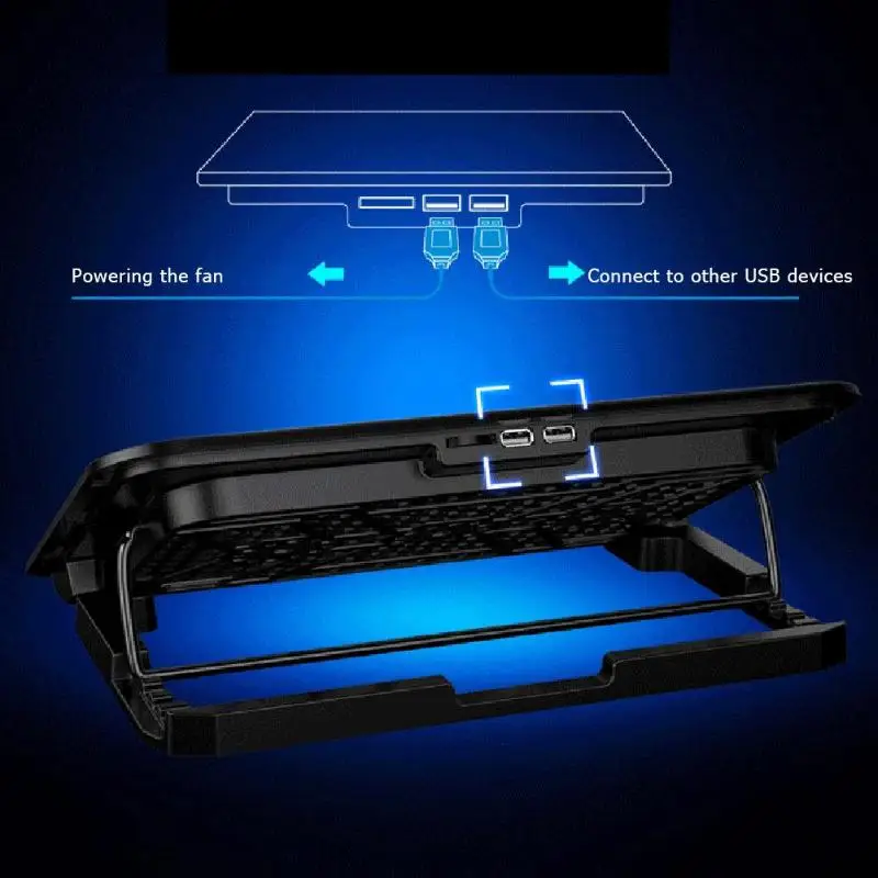 Охладитель для ноутбука ICE COOREL A9 2 USB 6 охлаждающий вентилятор 12-17 дюймов подставка для ноутбука