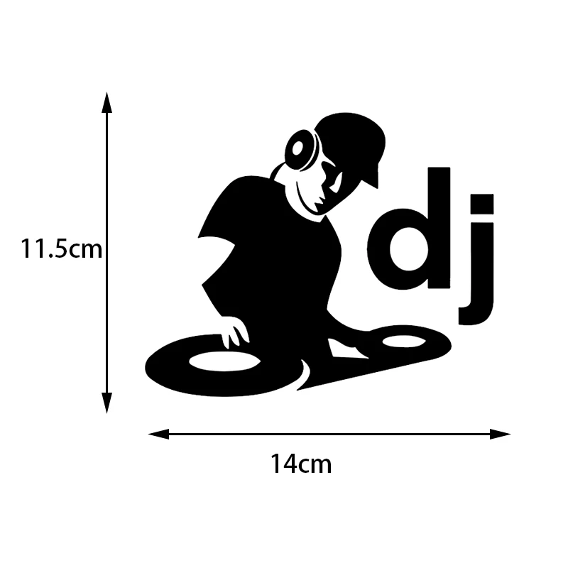 14*11 5 см Музыкальный клуб DJ отражающий персонализированный автомобильный