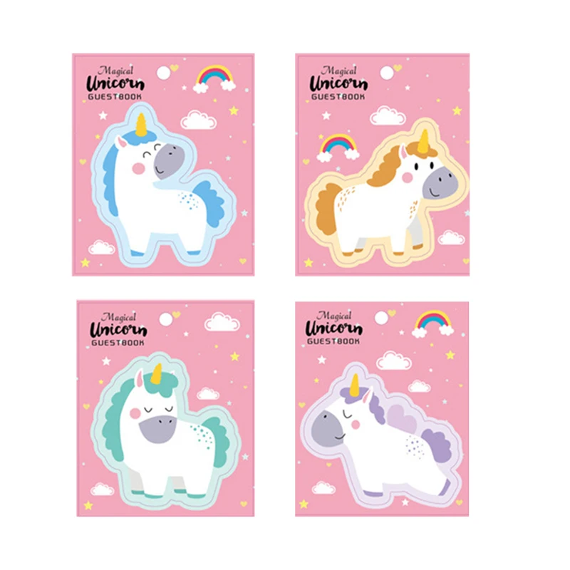 4 шт. корейский кавайный Радужный блокнот с единорогом креативный милый цветной