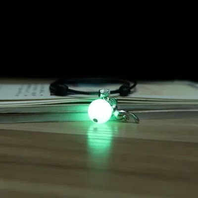 

Funny Luminous Fashion Pendant Bracelet Lovers' Glow Bracelet In The Dark Night Light Bracelet Bead Chain For Women Men Jewelry