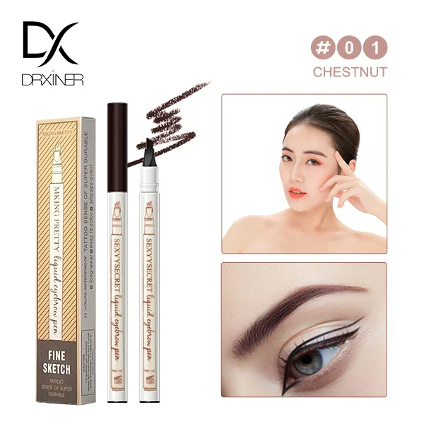 Drxiner карандаш для бровей, микроблейдинг, тату-ручка для бровей, тонкий эскиз, жидкая ручка для бровей, водостойкая тату, прочный карандаш для бровей - Цвет: color 1