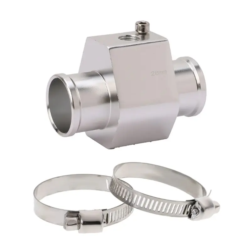 28mm 1 Set 26/28/30/32/34/38/40mm Auto Car Water Temp Temperature Sensor Gauge Joint Pipe Sensor Radiator Hose Adapter Universal - Цвет: 28mm