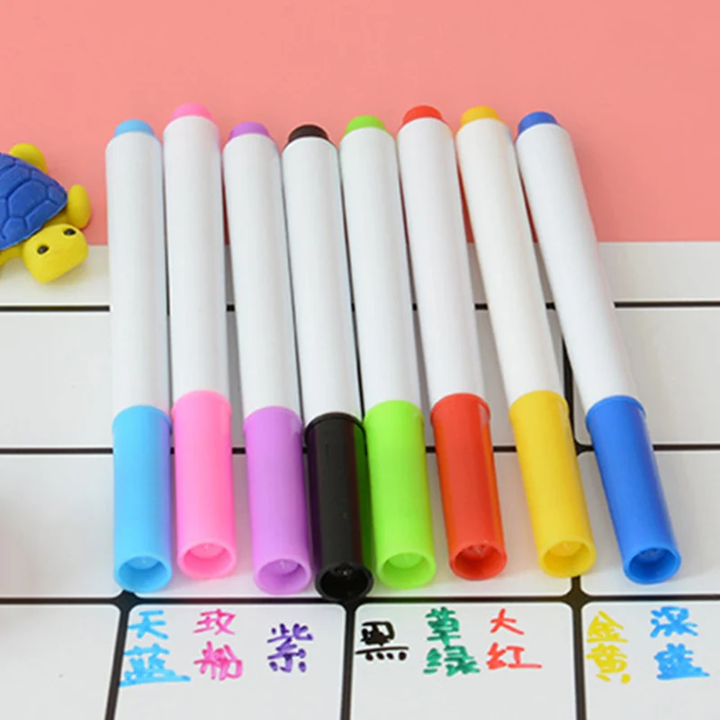 Kawaii цветные стираемые маркеры для белой доски милые DIY рисования на доске сухой