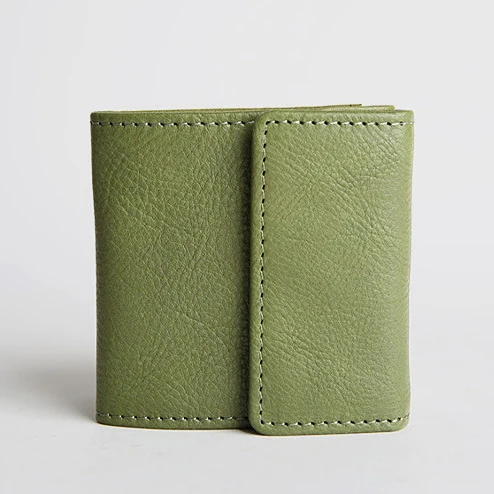 Green 2 SIMLINE Кошелек для монет из натуральной кожи, Винтажный Мужской Женский маленький мини кошелек на застежке, кошельки, Карманный чехол, сумка для хранения, держатель для мужчин и женщин - Цвет: Green 2