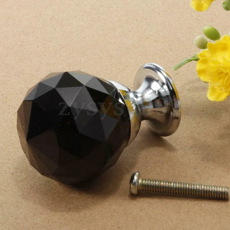 30 мм старинная Мебельная ручка дверные ручки Хрустальные стеклянные для шкафа