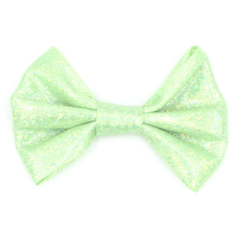 10 шт./лот 4 ''Блестящий металлический спутанный бант для волос без/с зажимом