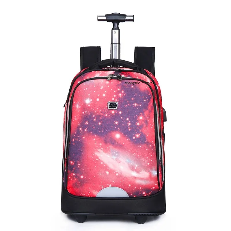 Carrylove 20 дюймов Большие Колеса Кабина тележка для ручного багажа Сумка ленивый носить на роликах рюкзак на колесах - Цвет: 8