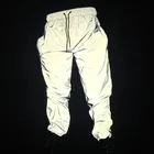 Мужские и женские Светоотражающие Брюки Riinr, серые однотонные брюки для улицы, 3 м, на лето, 2019