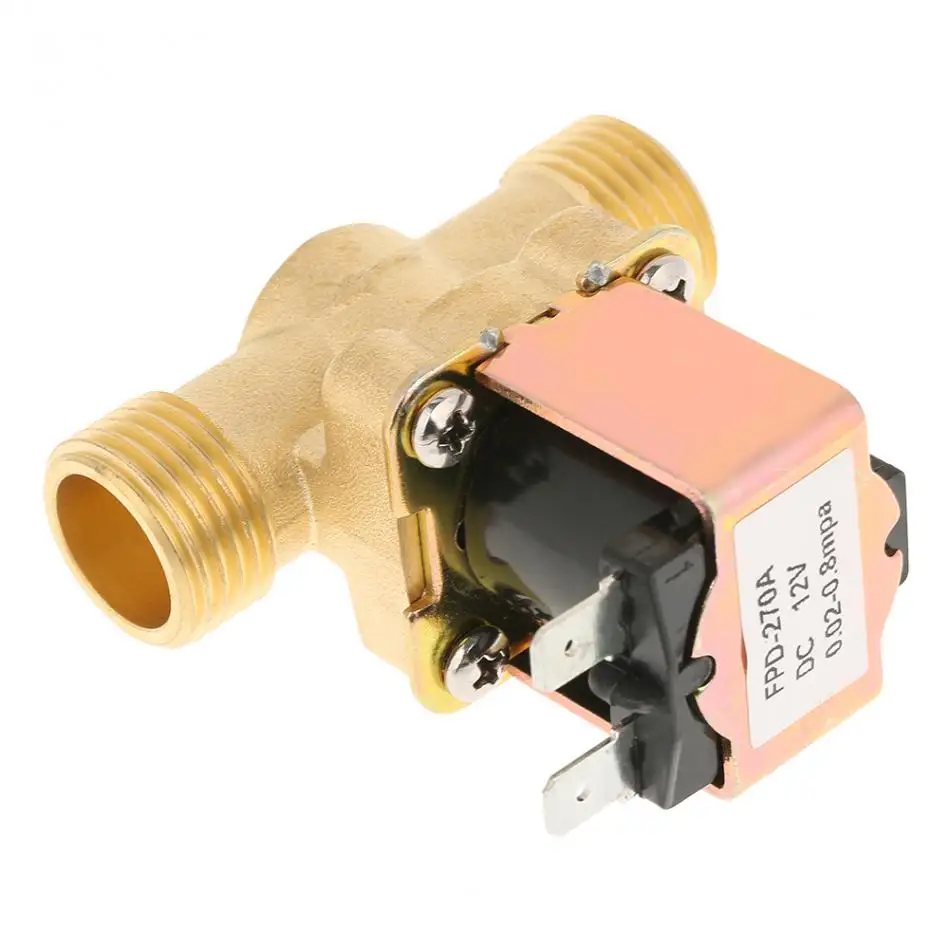 1/2 &quotDC 12V латунный Электрический Соленоидный клапан нормально для контроля воды |