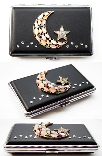 Женский Расширенный чехол для сигарет moon star Супер автоматический держатель