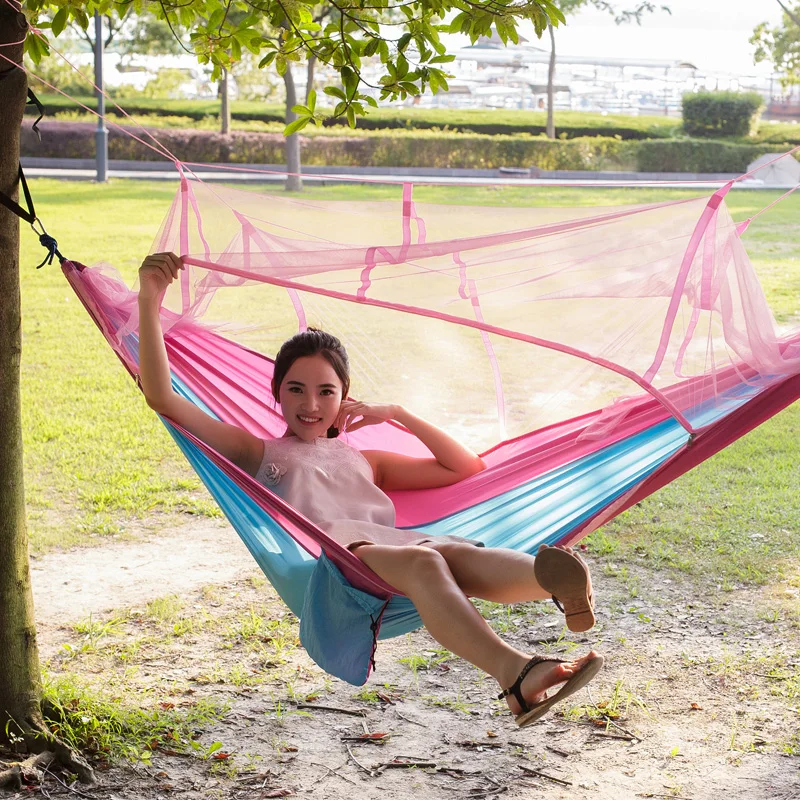 Двойной гамак с москитной сеткой 260x145 см|hammock mosquito net|parachute hammockhammock |