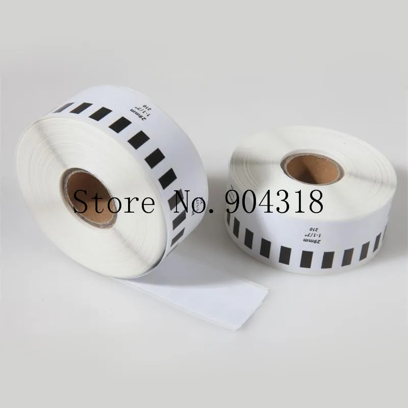 4 x Rolls Brother DK 22210 DK22210 DK2210 совместимые непрерывные этикетки 29 мм 30 48 м 1 1/7 ''x 100 'QL