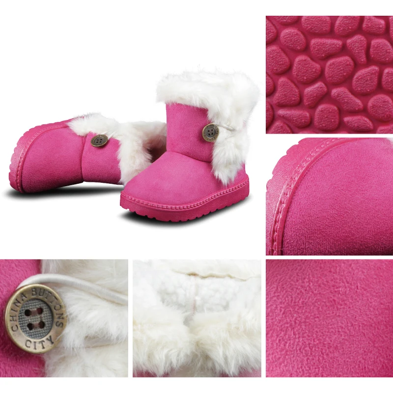 Зимние детские ботинки SKOEX из искусственной замши с меховой подкладкой зимние