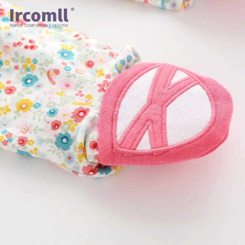 Ircomll Infant Toddler Newborn Baby Boy Girl Jumpsuit Unisex Kids Cotton Baseball Floral Footies Outfit Clothing Set | Детская одежда и