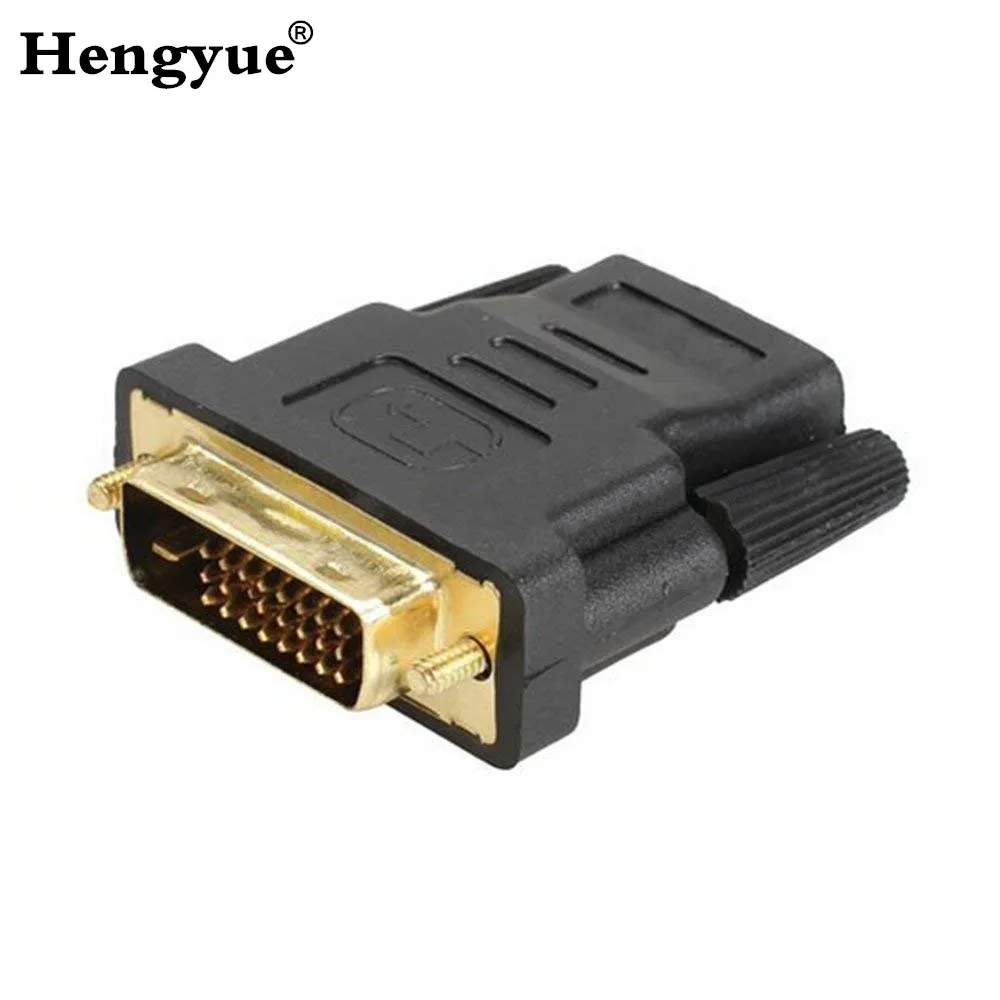 Позолоченный адаптер преобразователя DVI 24 + 1 к HDMI штекер гнездо 1080P HD TV для ПК ТВ