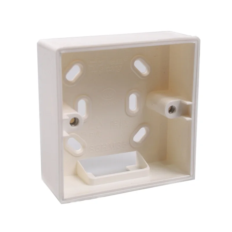 

5pcs Type 86 Depth 33mm Light Bottom Box Switch Socket Box PVC Junction Wiring Wall Mount Switch Box
