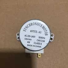 AC 220 V-240 V 4 Вт 5/6 об/мин Проигрыватель Синхронный двигатель для микроволновой печи 49TYZ-A2 AC 220 V-240 V 4 Вт 5/6 об/мин Проигрыватель Синхронный двигатель для микроволновой печи 49TYZ-A2