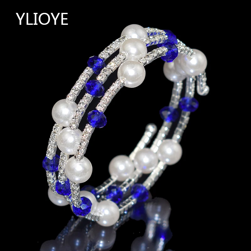 Женский браслет с кристаллами 3 ряда 7 цветов|Браслеты| |