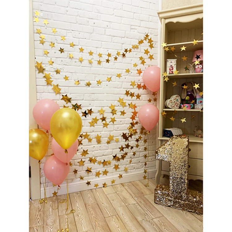 5 м Растяжка с флажками дети декорации с днем рождения Babyshower Вечерние Ребенок его мальчик девочка пол раскрывает поставки свадьба розовое золото