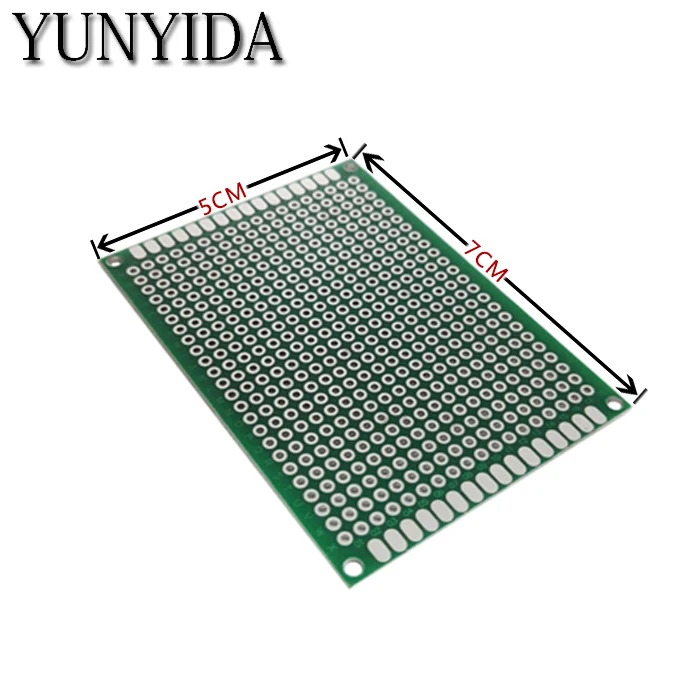 

98-14 free shipping 5pcs 5x7cm Double Side Prototype PCB Universal Printed Circuit Board