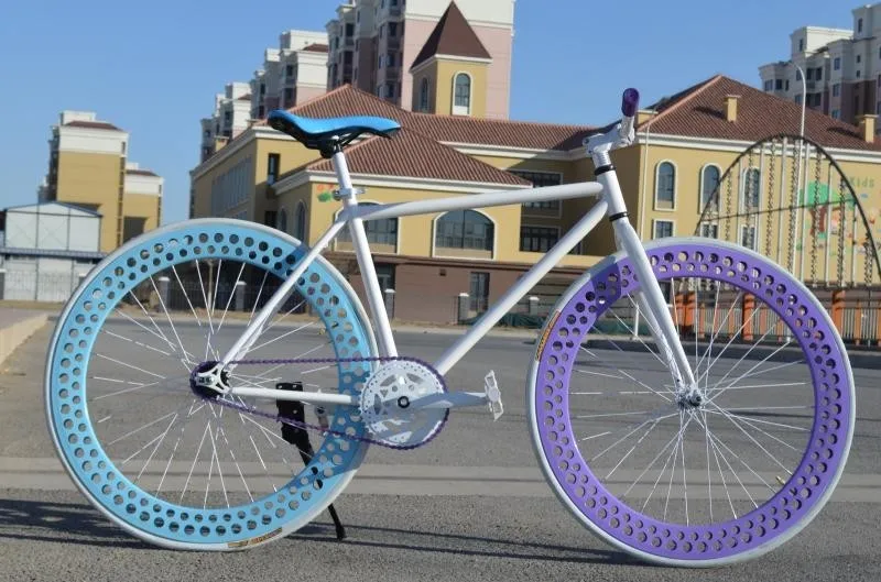 Fixie велосипедов fixed gear велосипед 70 мм полые колеса фиксированные передачи супер