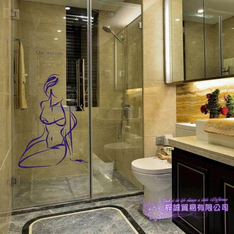 Sexy Girl Decal Beauty Body Naked Sticker Wall Bathroom Woman Girl Wall KTV Pub Bar Shop Sticker