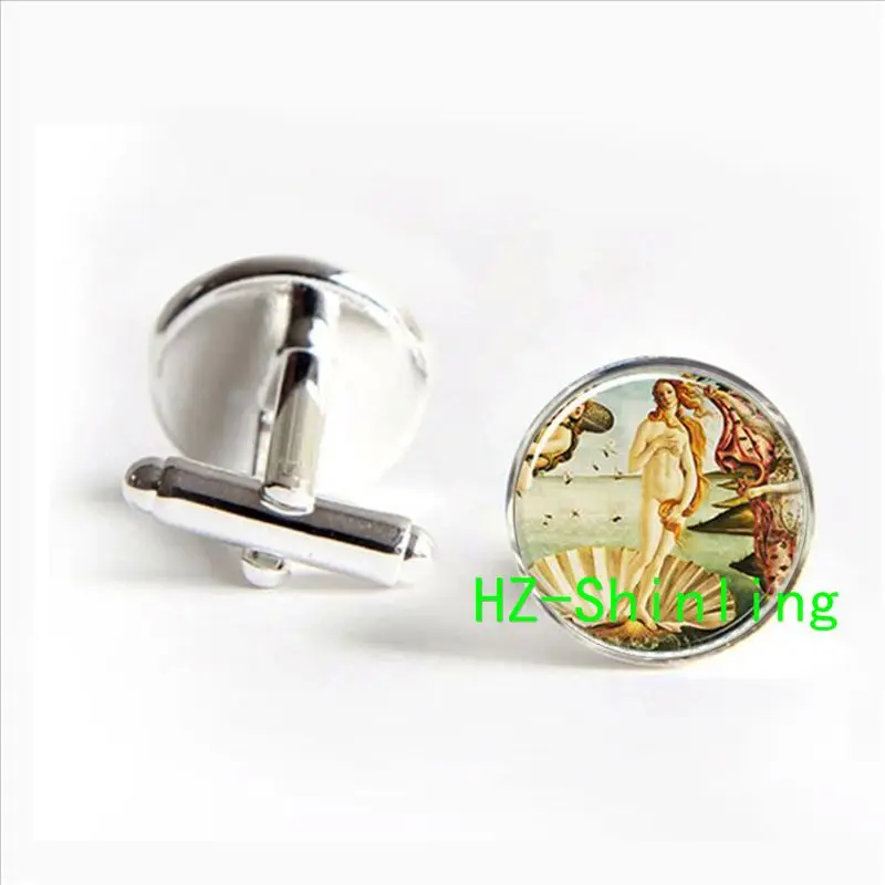 Оптовая продажа рождение ювелирные изделия Венера запонки Botticelli арт в моде