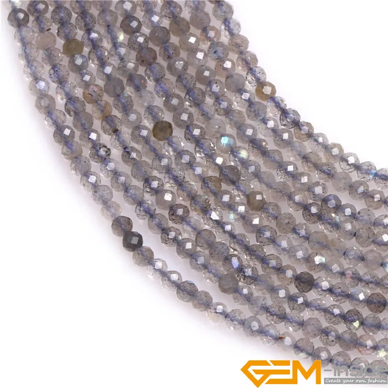 2 мм ААА граненые каменные бусины разделительные бусины выбор: перидот разделитель, черный корешок l, Серый лабрадорит, нить 15 дюймов