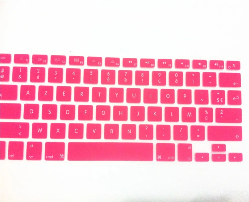 AZERTY французский силиконовый чехол для клавиатуры США Защитная пленка Apple MacBook Pro