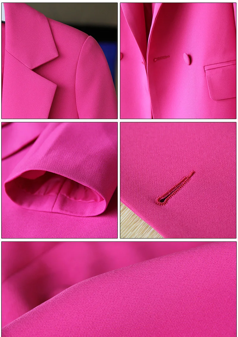 

Solid Double Breasted Long Women Bussiness Blazer Turn Down Collar Long Sleeve Suit for office Lady