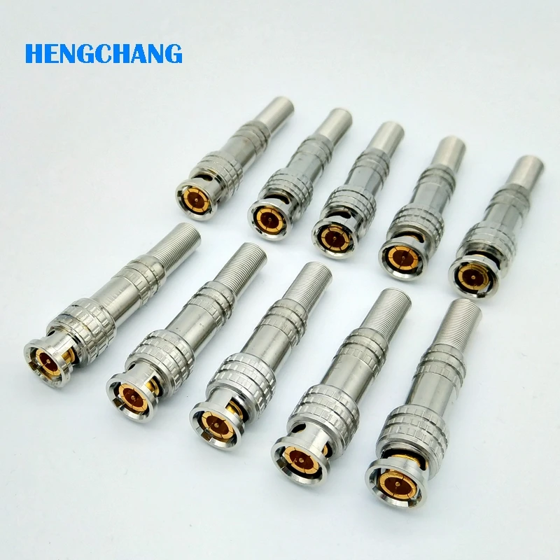 10 шт./лот SolderLess Twist Весна BNC Разъем для CCTV SYV 75 5 коаксиальный кабель|spring connector|solderless