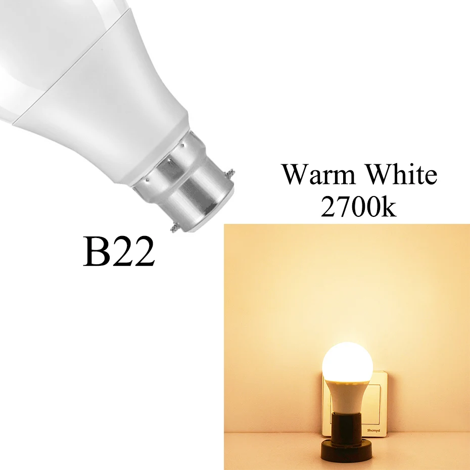 B22 Warm White IP44 лампочка со светодиодным датчиком E27 B22 10 вт 15 вт AC220V 110 в светильник с сумерками до рассвета дневной ночной светильник светодиодный сенсорный светильник для дома светильник ing - Испускаемый цвет: B22 Warm White