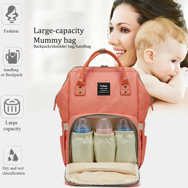 Fashion Mummy Maternity Insulation Bag Large Capacity Nappy Bag Travel Backpack Nursing Bag for Baby Care Women's Fashion Bag