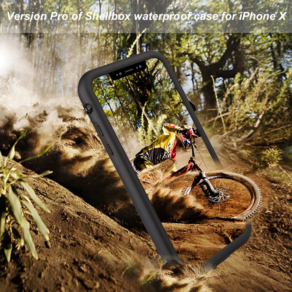 

For iPhone XS Waterproof Case for iPhone X Shockproof Swimming Diving Cover With Kickstand Outdoor Sport Coque for iPhonex 10