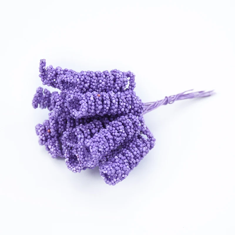 purple 12 шт. искусственные растения DIY рождественские гирлянды Гипсофилы шелковые цветы для скрапбукинга поддельные вспененные весенние diy свадебный домашний декор - Цвет: purple