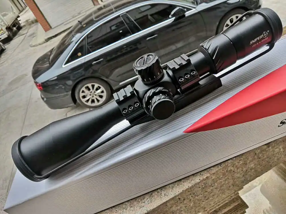 Снайперский HD-8 4-20X50 FFP Riflescope Parallax Adjustment Riflescope первой фокальной плоскостью красный/зеленый Illumilation охотничий прицел