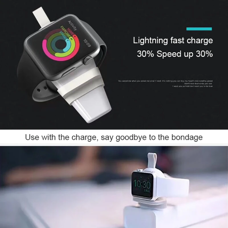 Беспроводное зарядное устройство для Apple Watch 4 зарядное устройство портативное зарядное устройство с USB серии 4 3 2 1 MFi сертифицированное Оригинальное Беспроводное зарядное устройство