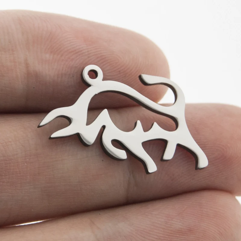 Risul bullfight Подвески бык ожерелье из нержавеющей стали зеркальный лак Diy кулон