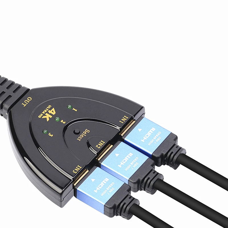 Rankman HDMI сплиттер 1x2 HDMI 1 в 2 Out Daul дисплей 1x3 сплиттер 4K 1080P адаптер коммутатор для DVD ноутбук с HDTV монитором Xbox
