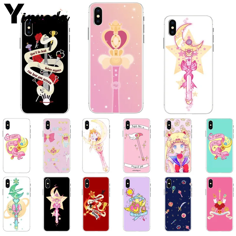 11pro MAX Модный Сейлор Мун волшебная палка мягкий чехол для телефона iPhone X XS 6 6S 7 7plus 8