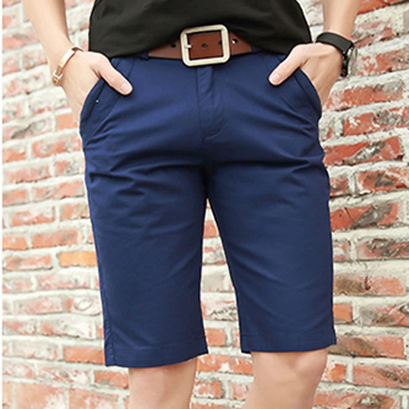 Мужские шорты 2018 Лето Досуг Карманы средней талии молния 5 сплошных цветов