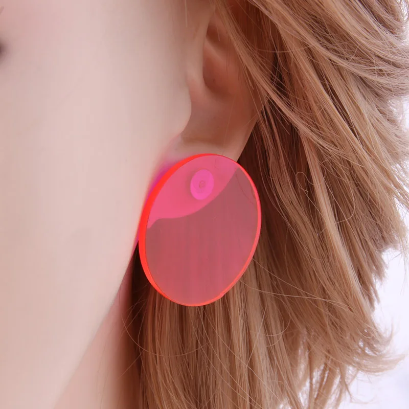 NeeFu WoFu серьги из смолы прозрачная флуоресцентная серьга ПВХ большие Brinco