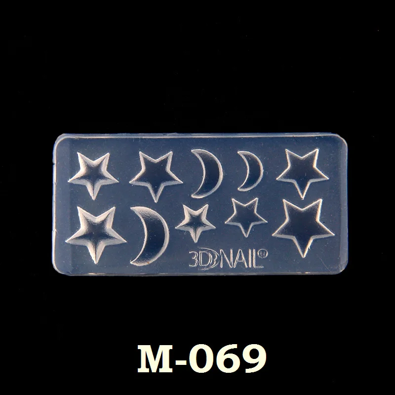 M 069 Красивая 1 шт. силиконовая форма для дизайна ногтей, 27 дизайнов, прочная 3D стерео кристальная резная форма, Хрустальная пудра, резной инструмент для дизайна ногтей - Цвет: M 069
