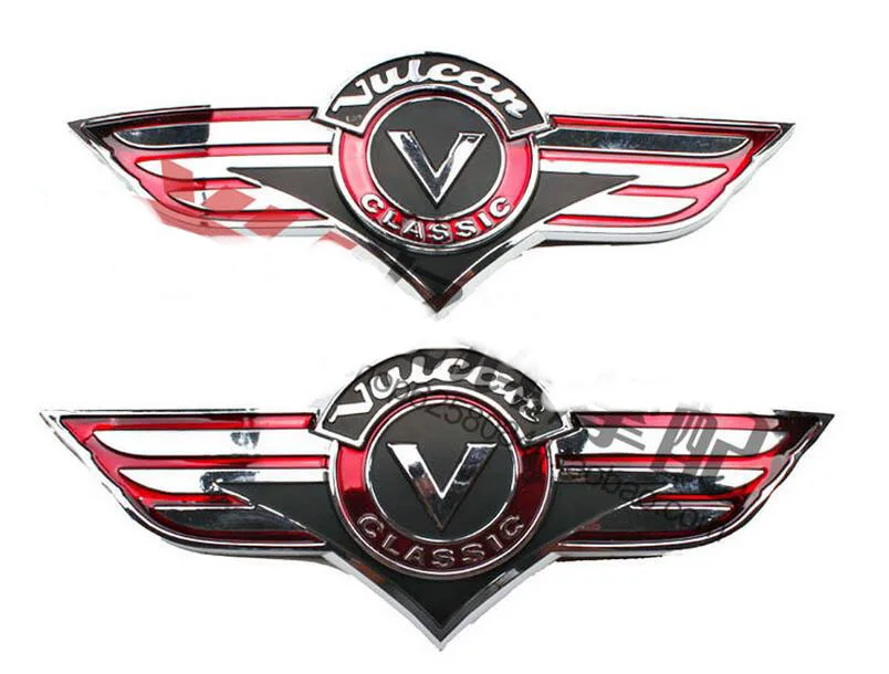 Мотоцикл Бензобак герба Знак Chrome подходит для Kawasaki Vulcan VN400/500/800/1500*2 шт. |