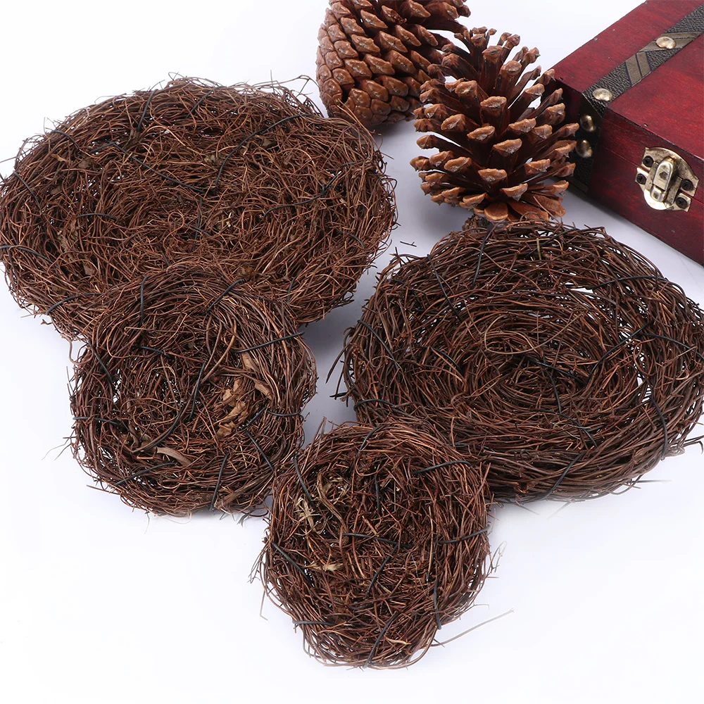 Винтажный круглый ротанговый Птичье гнездо ручной работы ремесло лоза