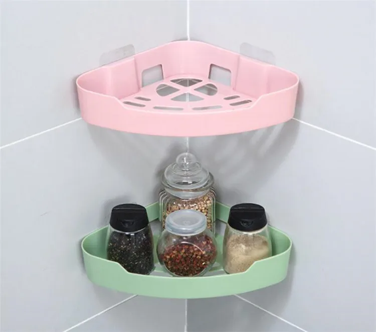 3 цвета угловая полка для ванной органайзер настенная душа с присоской кухонная